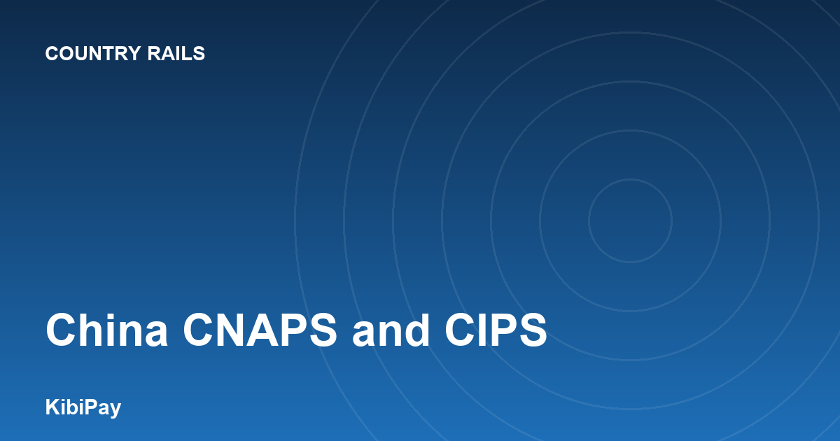 China CNAPS and CIPS