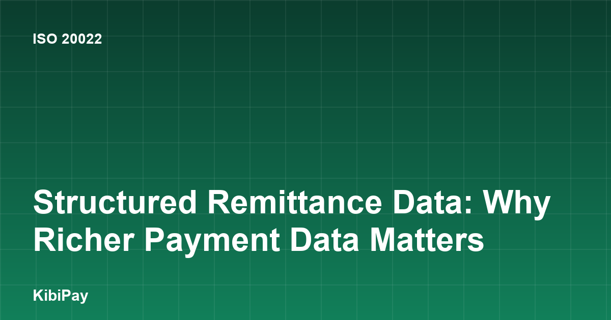 Structured Remittance Data: Why Richer Payment Data Matters
