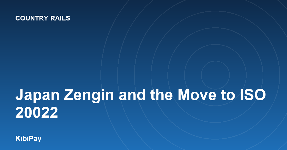 Japan Zengin and the Move to ISO 20022