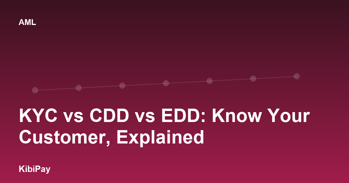 KYC vs CDD vs EDD: Know Your Customer, Explained