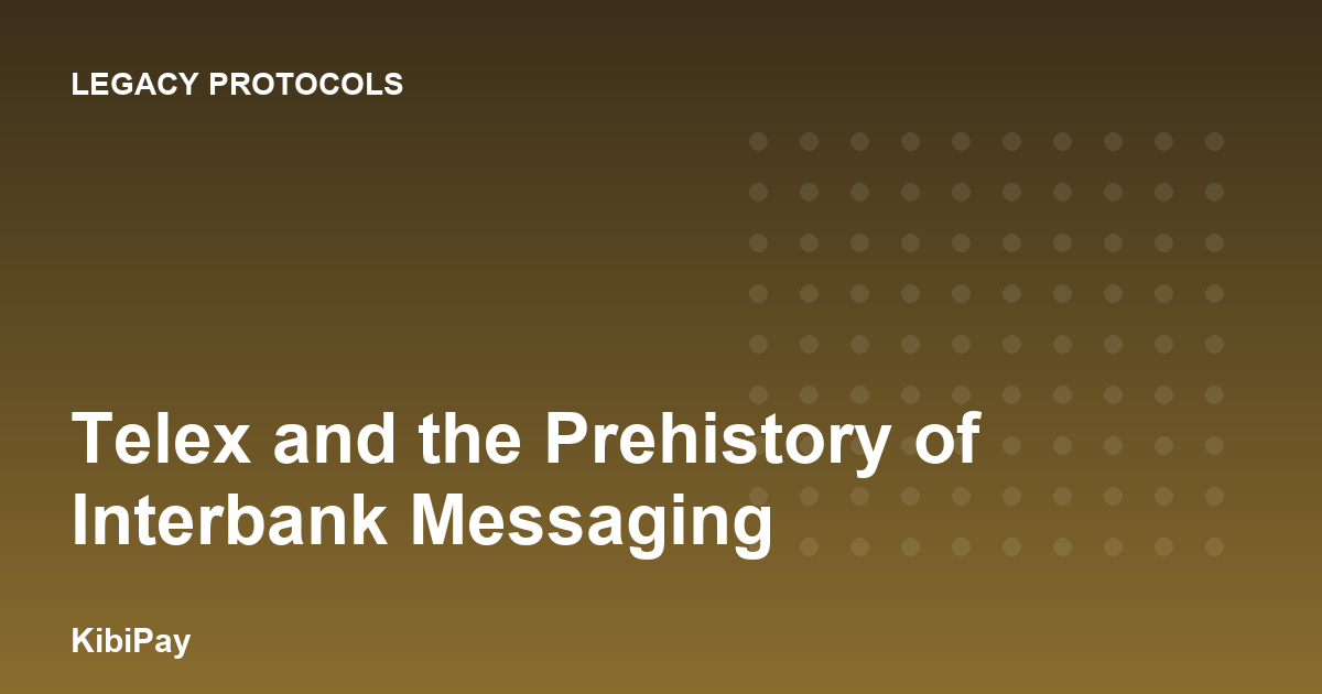 Telex and the Prehistory of Interbank Messaging