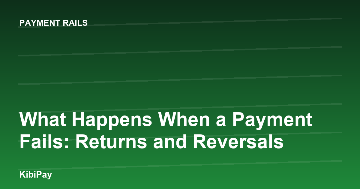 What Happens When a Payment Fails: Returns and Reversals