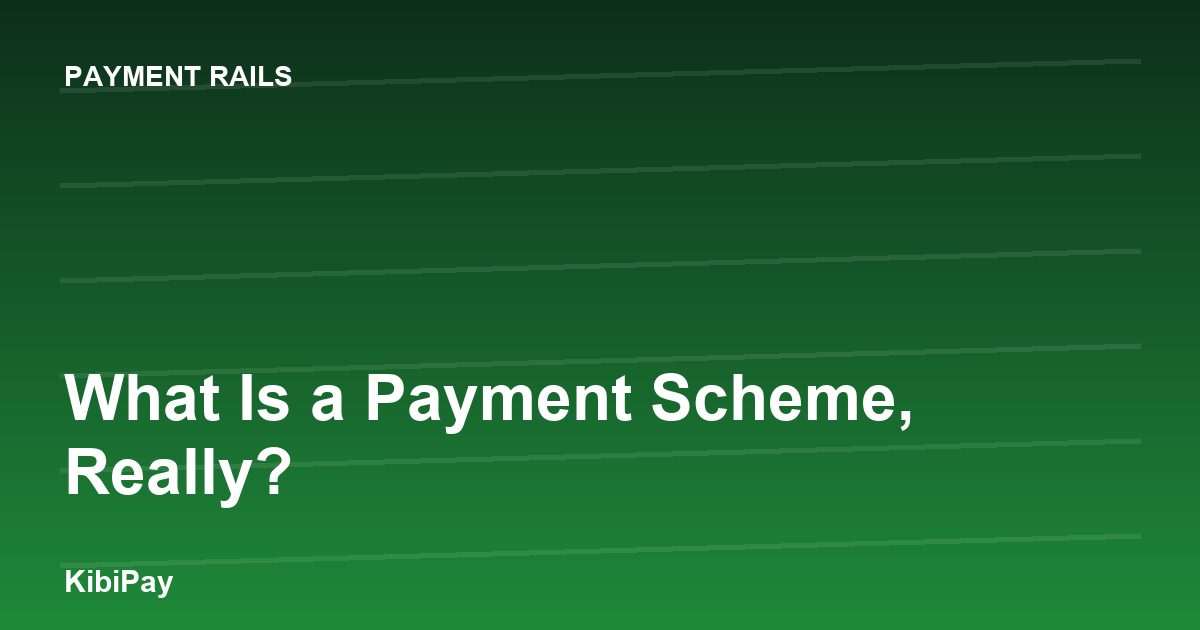 What Is a Payment Scheme, Really?